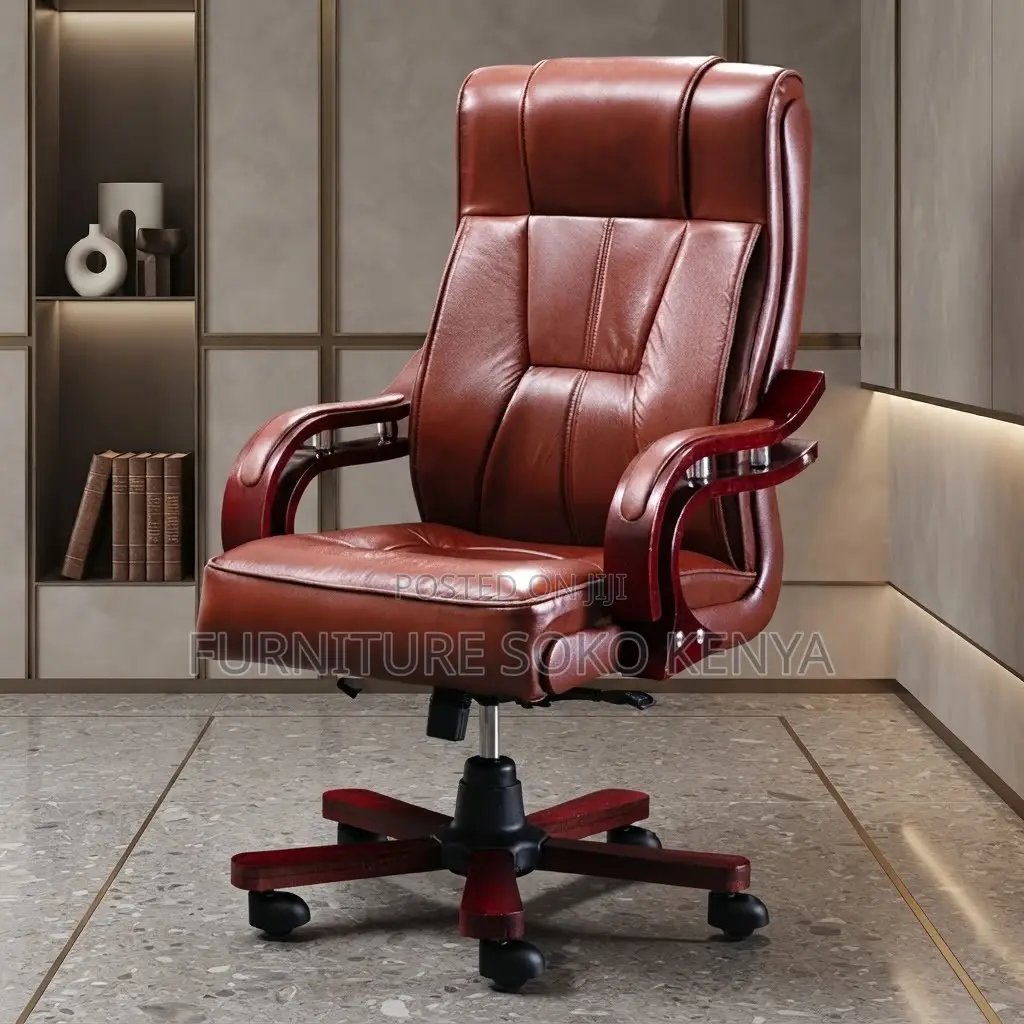 Office Chairs; Bliss Executive Brown Leather Chair