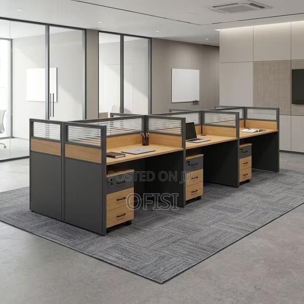 Office Workstation; 6-Seater Office Workstation Desk - main view