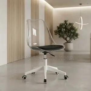 Home Chairs; Ergonomic Adjustable Clear Dining Chair