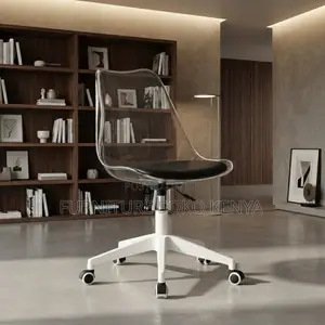 Home Chairs; Ergonomic Adjustable Clear Dining Chair