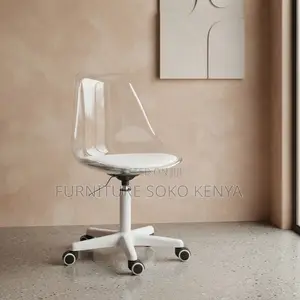 Home Chairs; Ergonomic Adjustable Clear Dining Chair