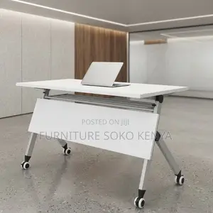 Office Desk; White Foldable Home and Office Meeting Table