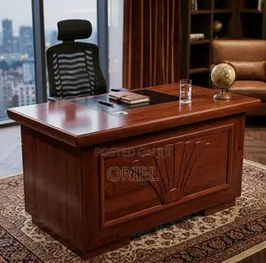 1.2M Classic Mahogany Executive Office Desk for Modern Workspaces