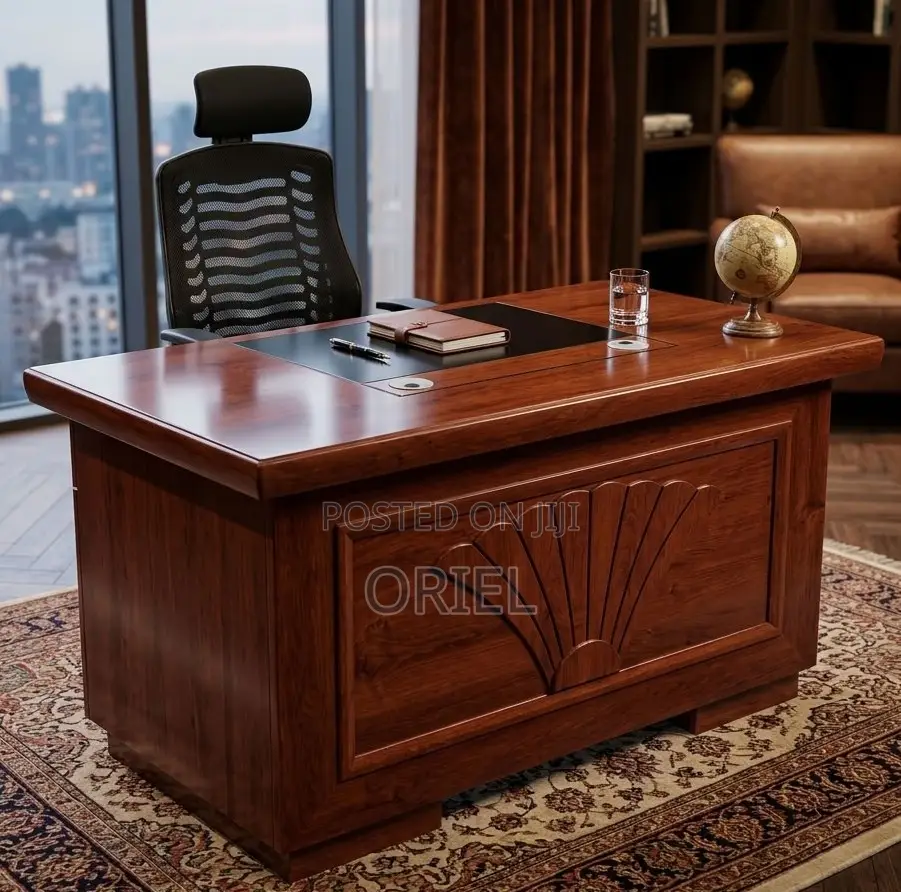 1.2M Classic Mahogany Executive Office Desk for Modern Workspaces