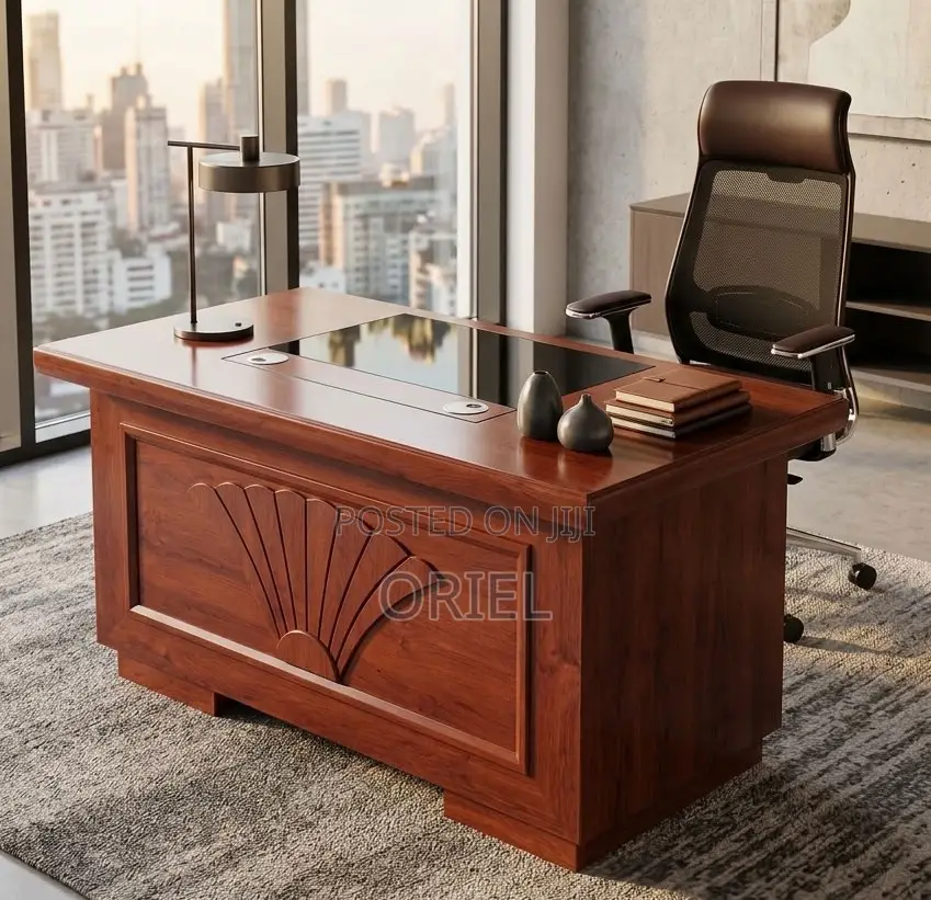 1.2M Classic Mahogany Executive Office Desk for Modern Workspaces