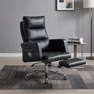 Office Chair; Adjustable Director's Office Chair With Footrest