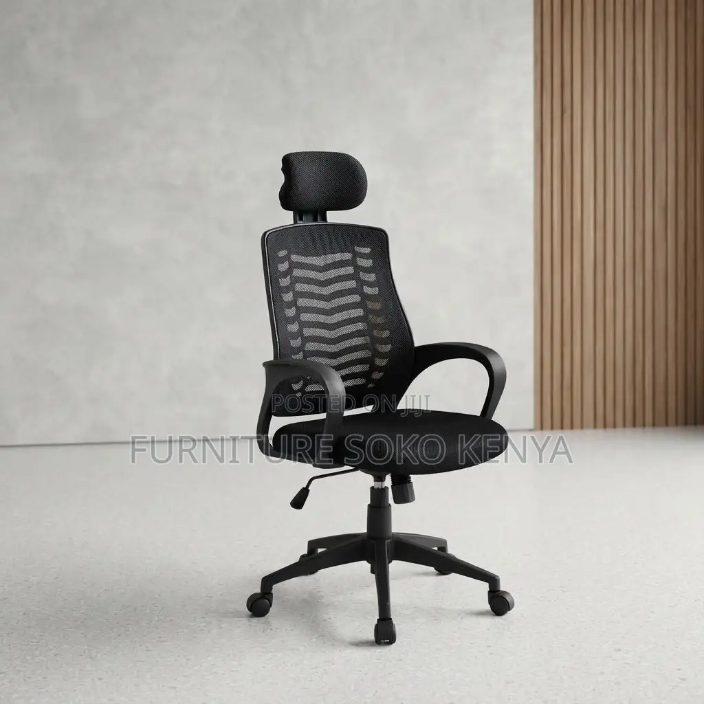 Office Chairs; Fabric Modern Office Seat With Headrest