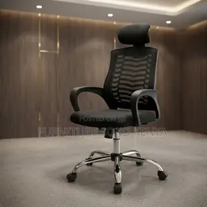 Office Chairs; Fabric Modern Office Seat With Headrest