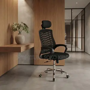 Office Chairs; Fabric Modern Office Seat With Headrest