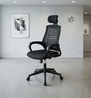 Office Chairs; Fabric Modern Office Seat With Headrest