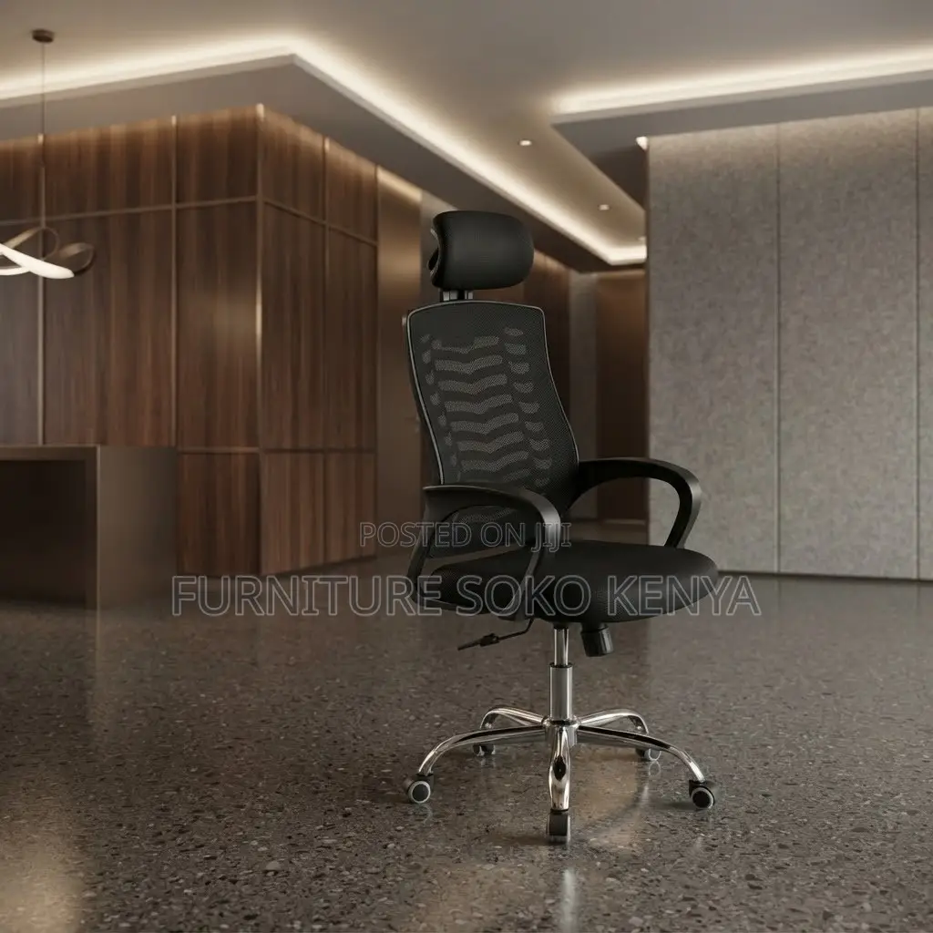 Office Chairs; Fabric Modern Office Seat With Headrest