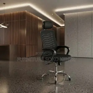 Office Chairs; Fabric Modern Office Seat With Headrest