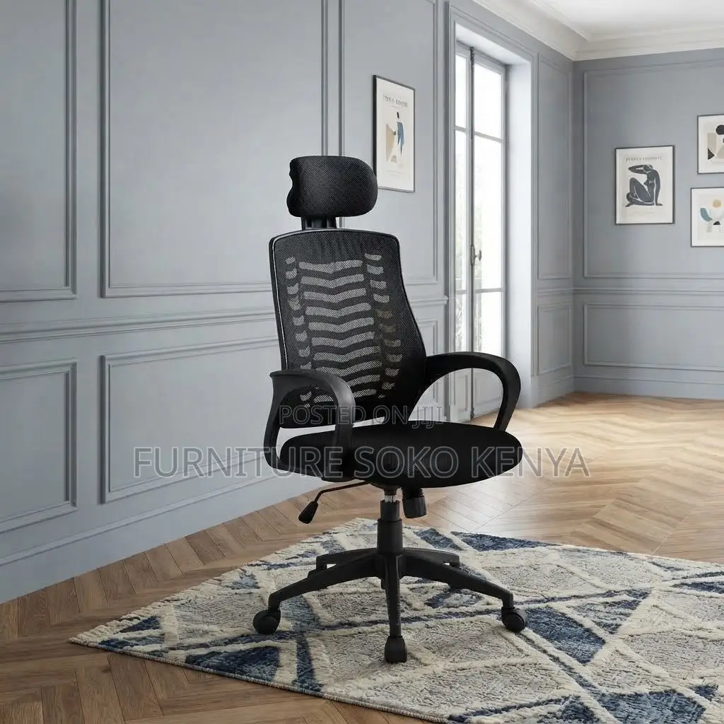 Office Chairs; Fabric Modern Office Seat With Headrest