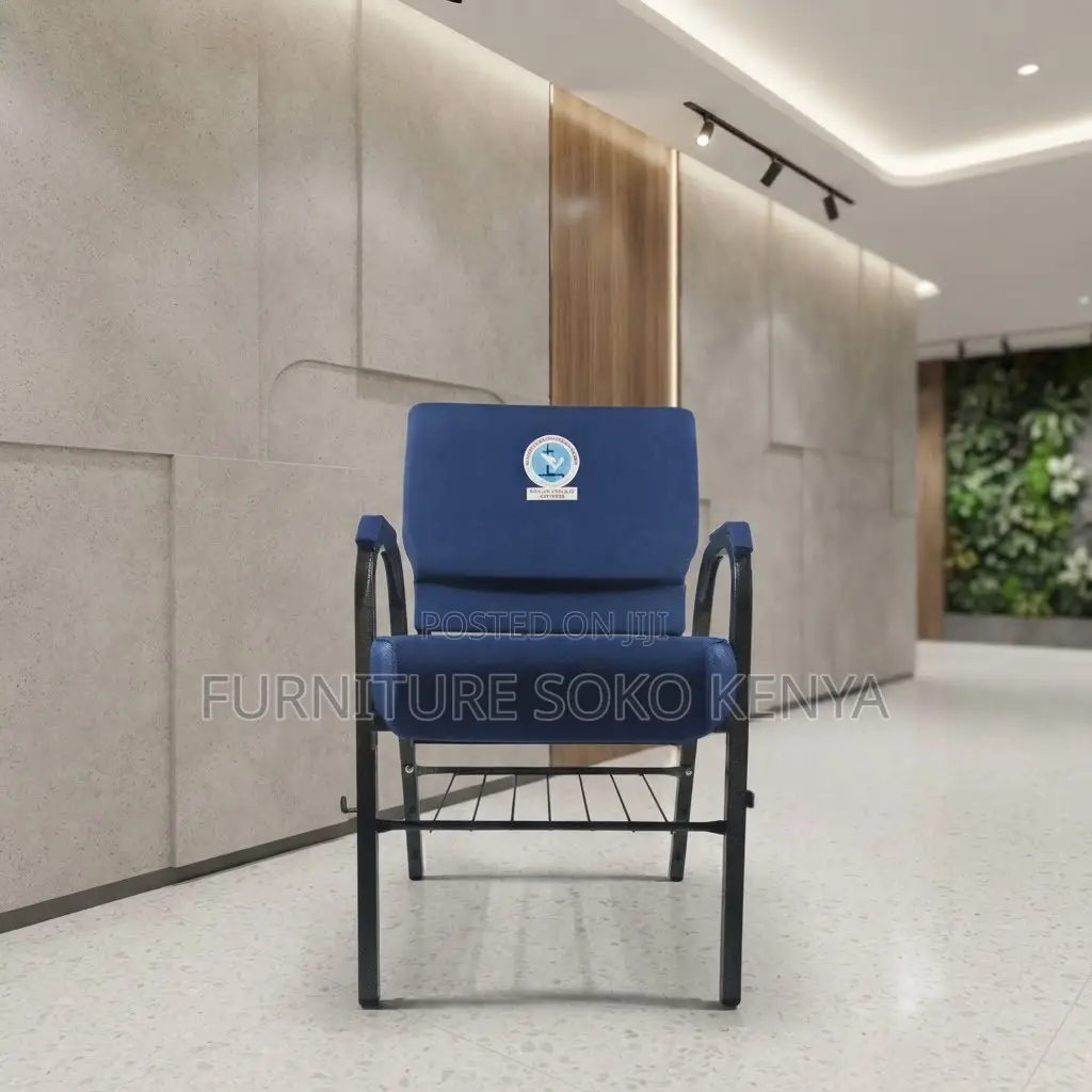 Office Chairs; Interlocking Fabric Church Armless Chair