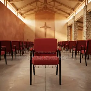 Office Chairs; Interlocking Fabric Church Armless Chair