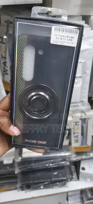 Carbon Fiber Texture Magnetic Phone Case for Samsung Galaxy Z Fold 5.