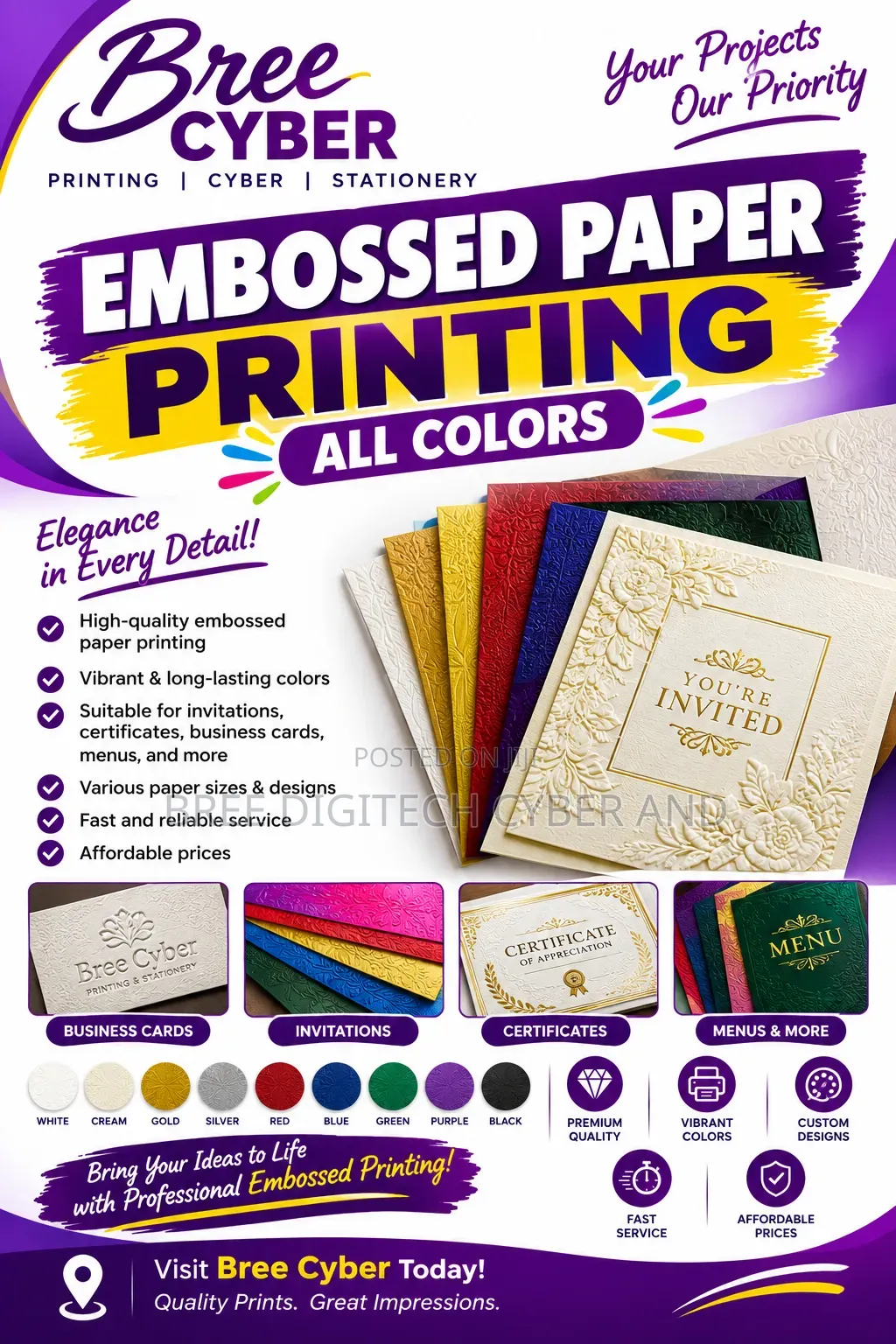 Embossed Paper Printing