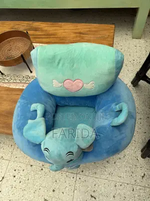 Adorable Blue Elephant Plush Baby Sofa