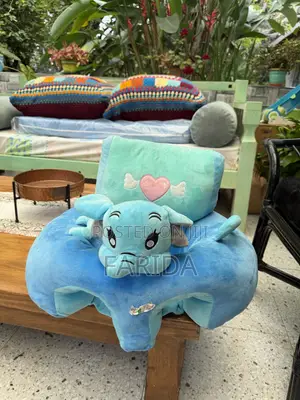 Adorable Blue Elephant Plush Baby Sofa