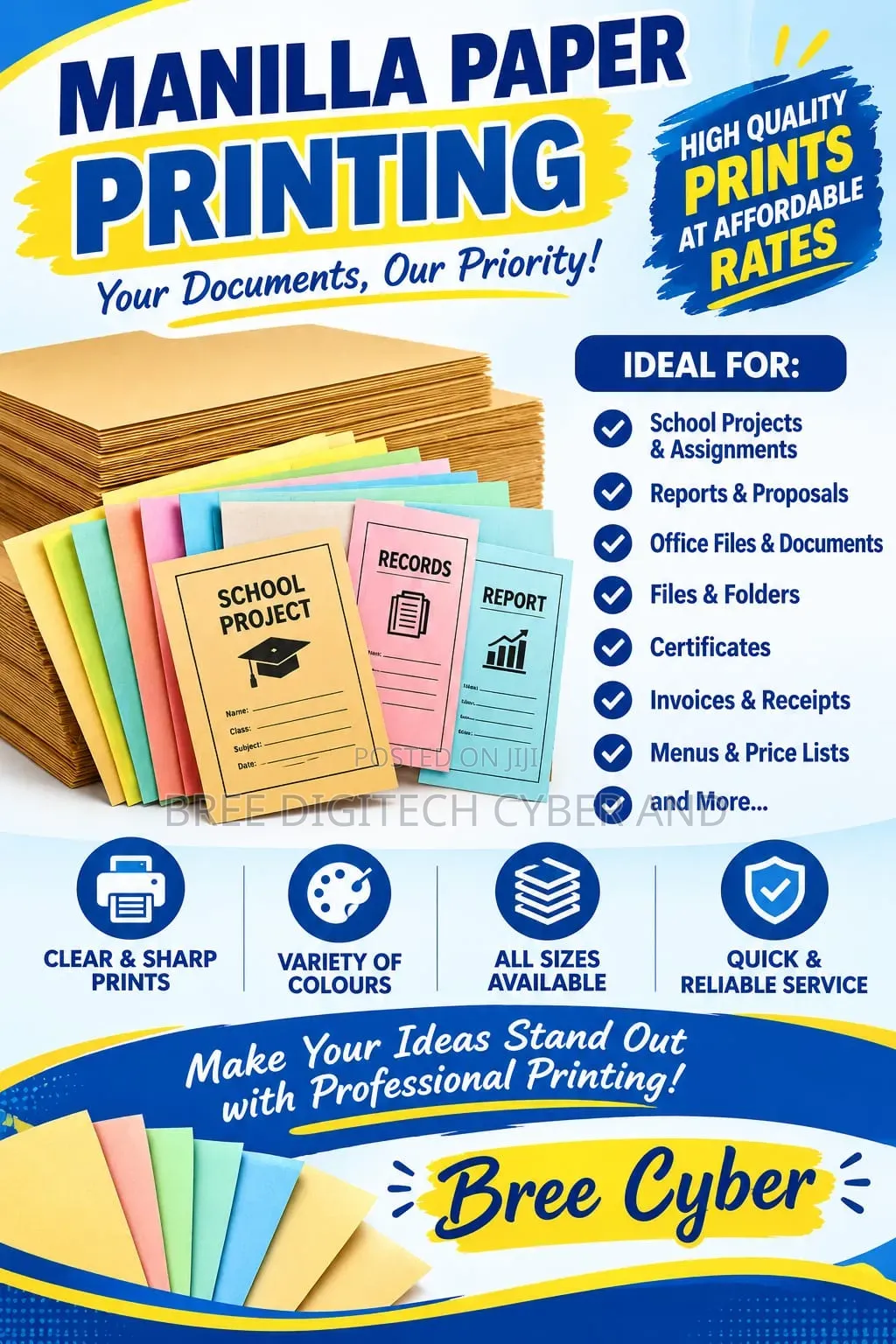 Manilla Paper Printing