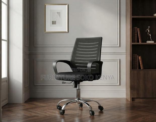 Office Chairs; Height Adjustable Strong Mesh Office Task Chair - thumbnail 3