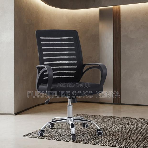 Office Chairs; Height Adjustable Strong Mesh Office Task Chair - thumbnail 4