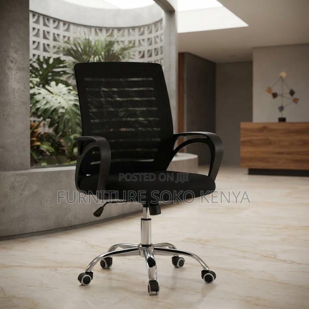 Office Chairs; Height Adjustable Strong Mesh Office Task Chair - thumbnail 5