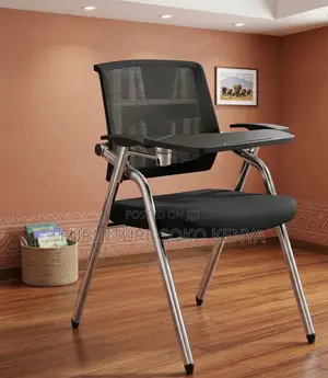 Office Chair; Foldable Mid Back Student's Study Chair-Wrting Pad