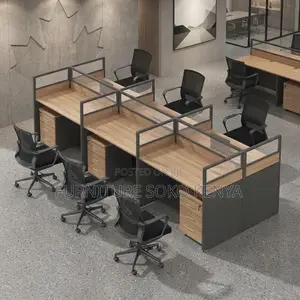 Workstation; Eco-Friendly Six Person Office Workstation