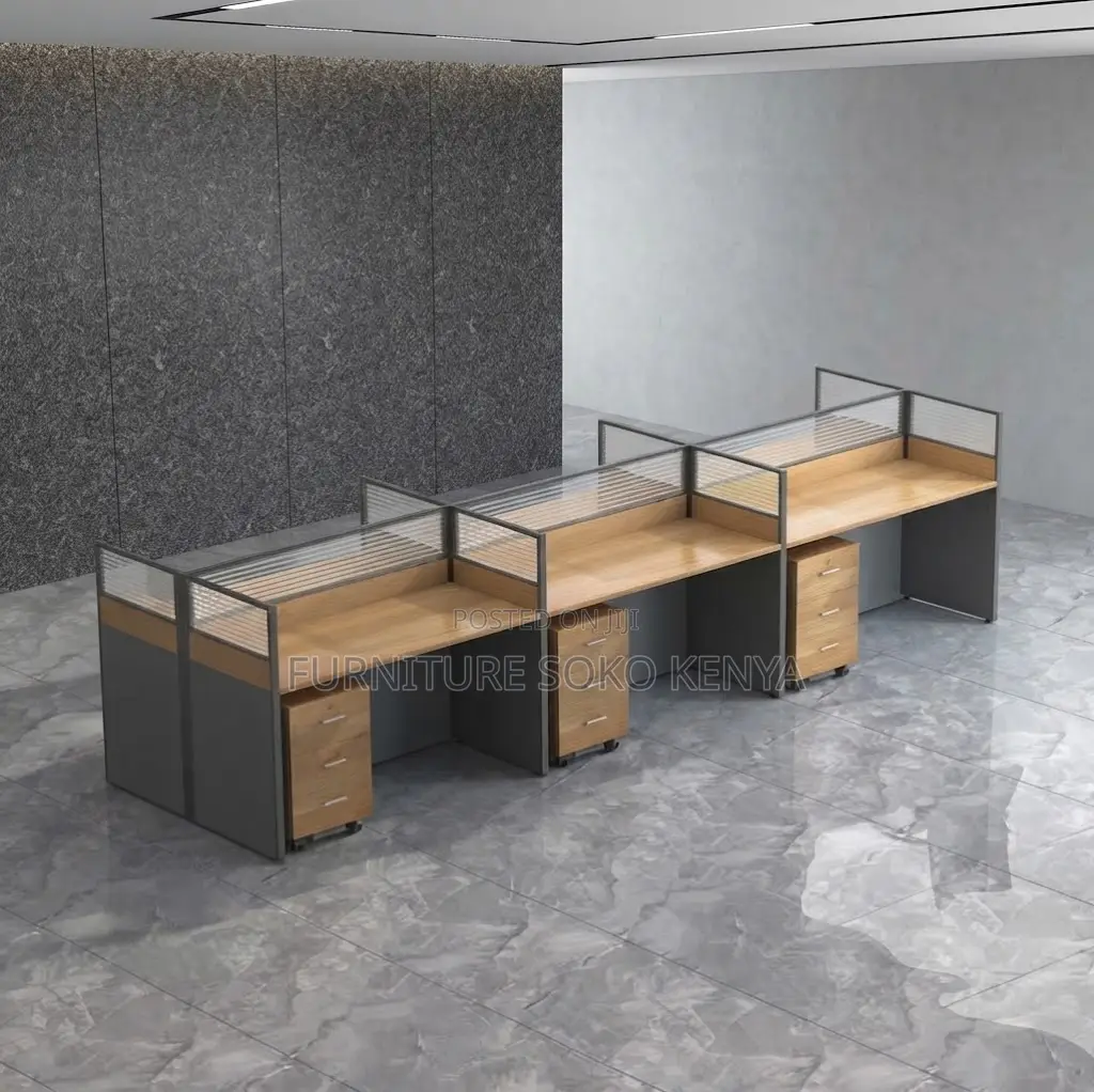 Workstation; Eco-Friendly Six Person Office Workstation