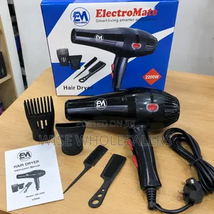 ElectroMate 2200W Professional Hair Dryer With Styling Attachments