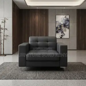 Sofa; Single Seater Executive High Back Leather Sofa