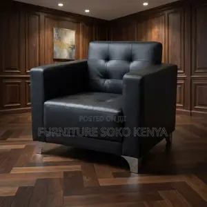 Sofa; Single Seater Executive High Back Leather Sofa