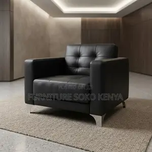 Sofa; Single Seater Executive High Back Leather Sofa