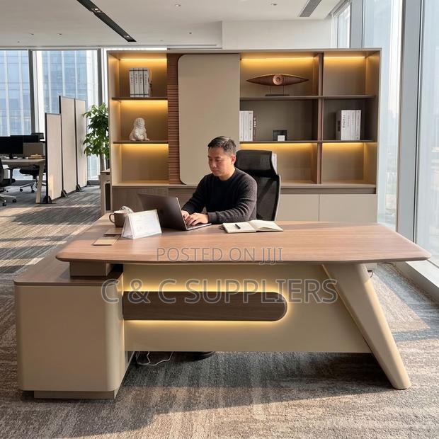 Modern Executive Table With Side Extension-180cm - thumbnail 6