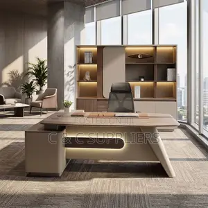 Modern Executive Table With Side Extension-180cm