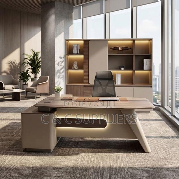 Modern Executive Table With Side Extension-180cm - thumbnail 3