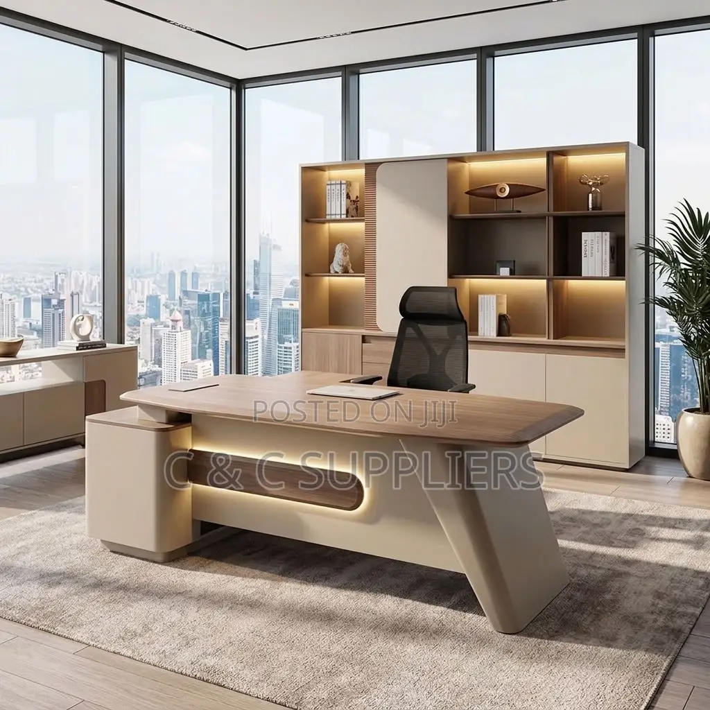 Modern Executive Table With Side Extension-180cm