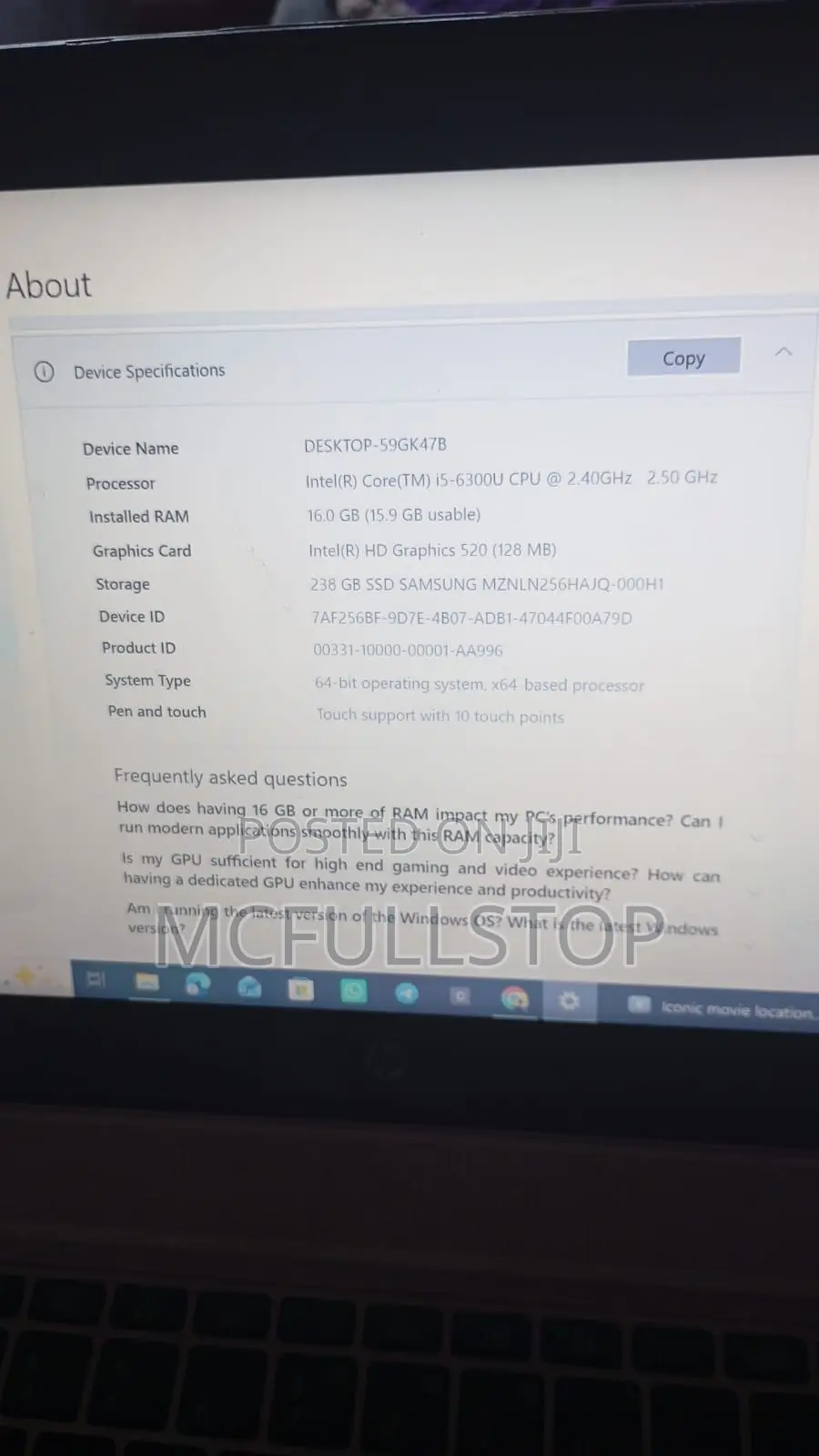 Laptop HP EliteBook 840 G3 16GB Intel Core i5 SSD 256GB