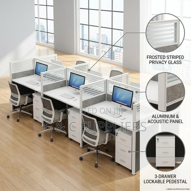 6-User Imported Workstation Desk - thumbnail 10