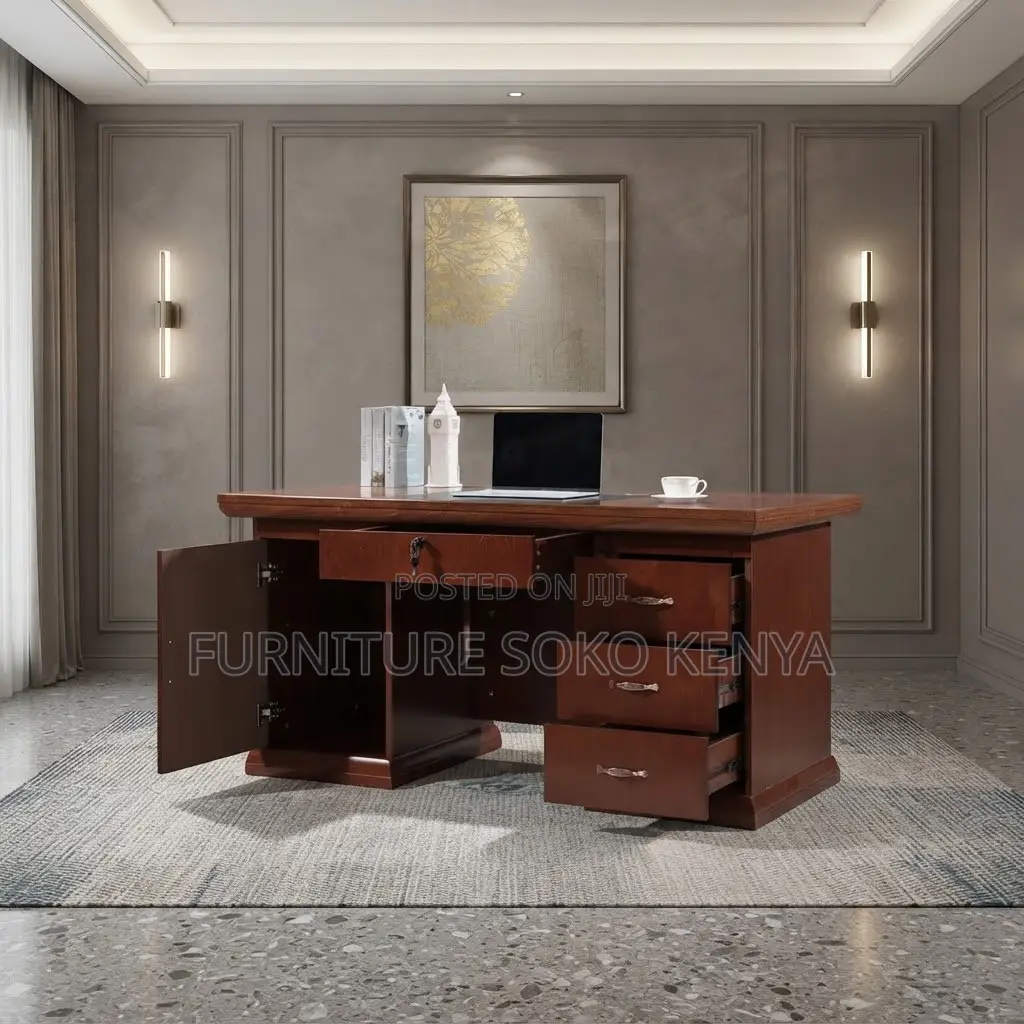 Office Desk; 1.2 Meter Mahogany Design Standard Office Desk