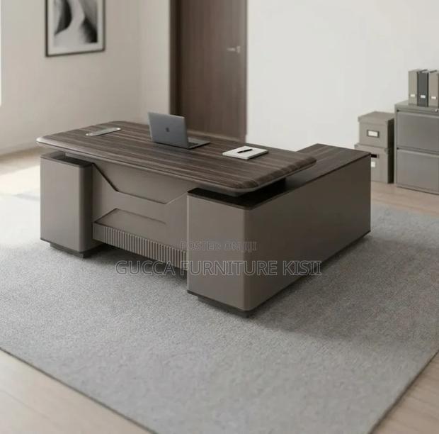 Solid Pure Wood Director's L-Shaped Desk - main view