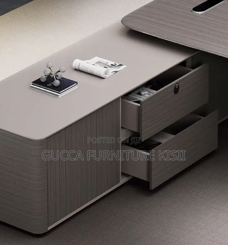 Solid Pure Wood Director's L-Shaped Desk