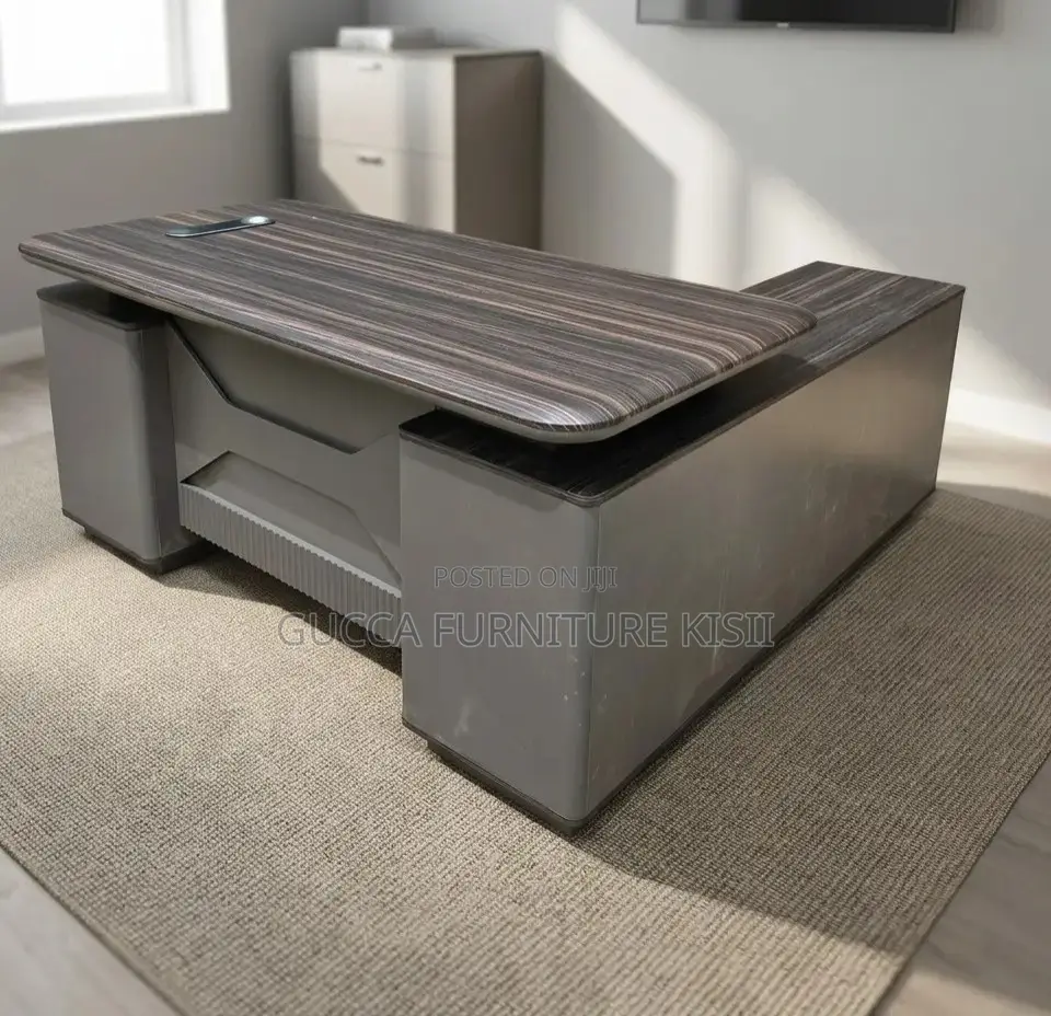 Solid Pure Wood Director's L-Shaped Desk