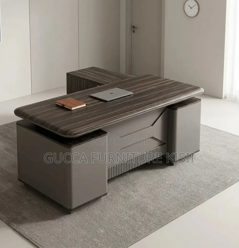 Solid Pure Wood Director's L-Shaped Desk