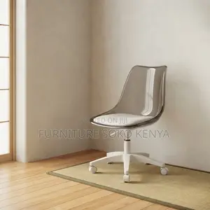 Home Chairs; Clerical Medium Backrest White Clear Chair