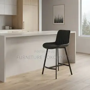 Barstool; Black Height Adjustable Home Office Barstool