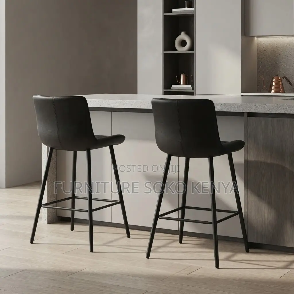 Barstool; Black Height Adjustable Home Office Barstool