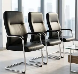 Executive Leather Visitor Chair for Offices and Reception Areas