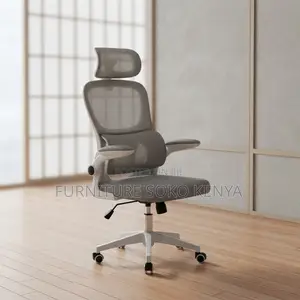 Office Chairs; Swivel White Mesh Orthopedic Study Chair With Arms